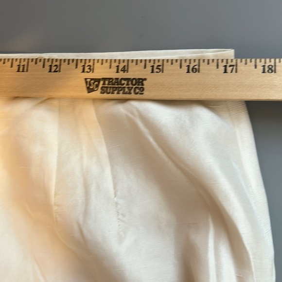 Vintage Travis Ayers Cream Embellished Pencil Skirt Silk 16 - Picture 4 of 7